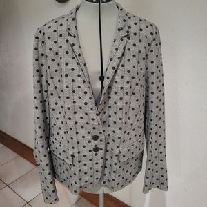 Lane Bryant blazer; Grey with Black Polkadots size 20 NWT